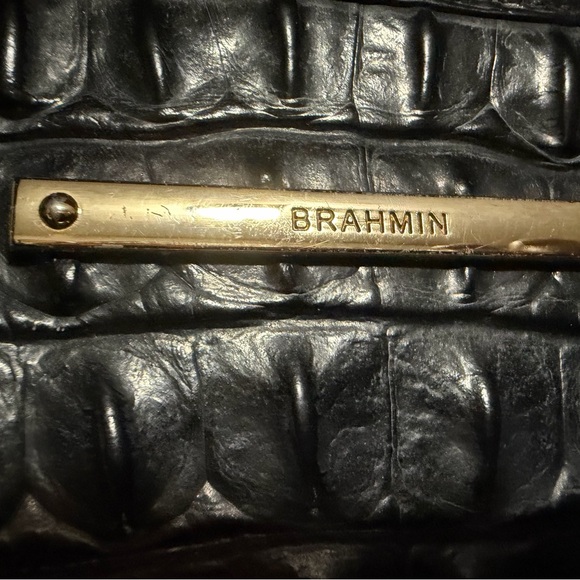 Brahmin Black Croc-Embossed Tote - Picture 3 of 8